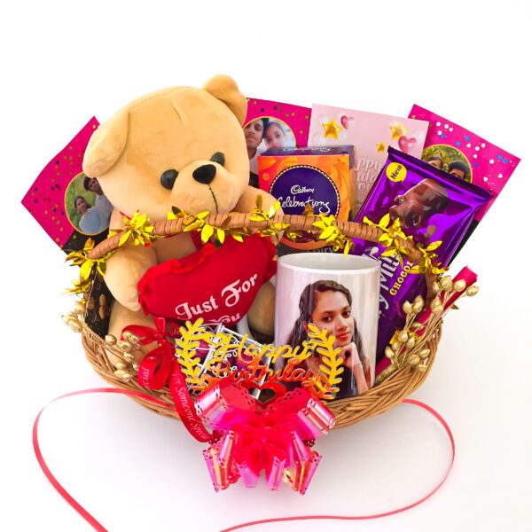 birthday teddy gift hamper