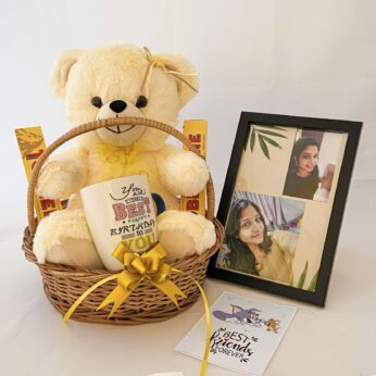 Elegant Birthday gifts &  best birthday gift for sister with Teddy Bear, Mug and a sweet greetings.