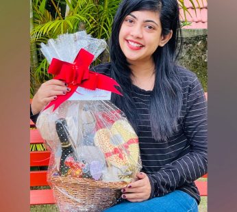 Anniversary special gift for wife with teddy, chocolates, greetings and more