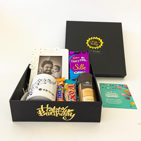 Adorable Birthday gift hamper with lovely Chocolates ,Yardley Perfume and a sweet greetings. - Image 2