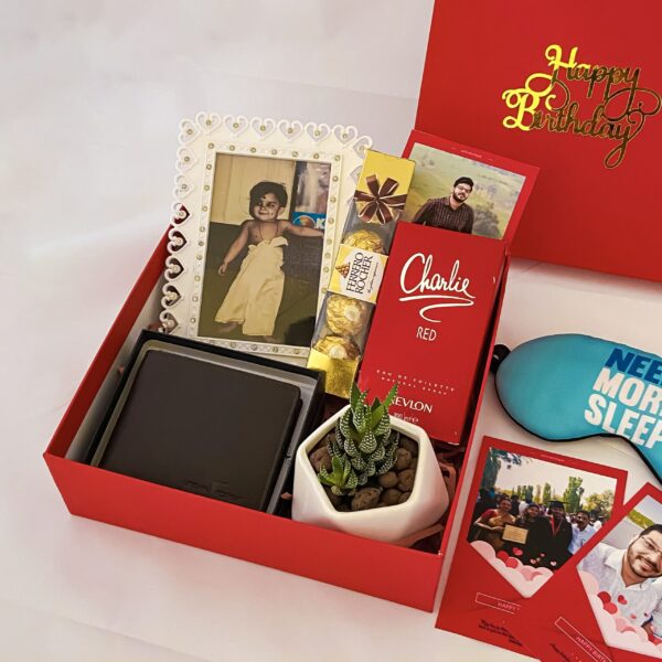 Premium Birthday gift hamper with frame, wallet and a sweet greetings. - Image 3