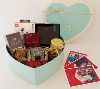 Beautiful love anniversary gift for boyfriend includes perfume, watch,  & wallet