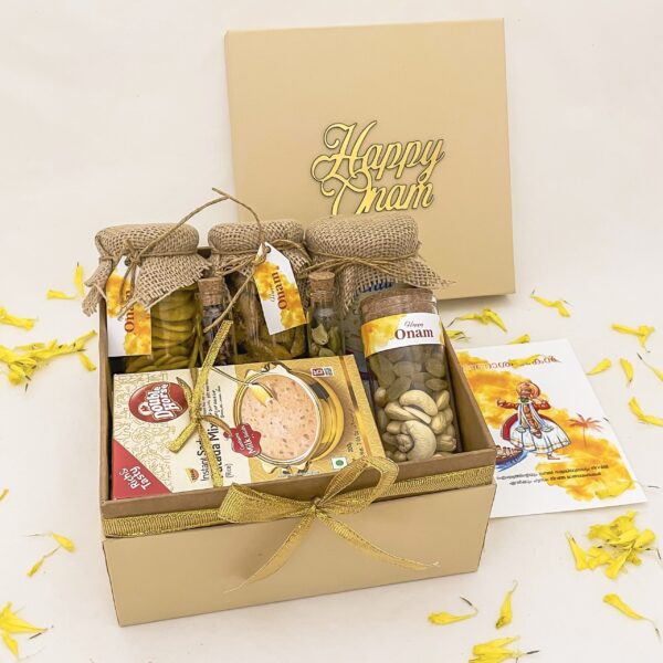 Yummy Onam Gifts Hamper box with Jaggery chips and banana chips - Image 2