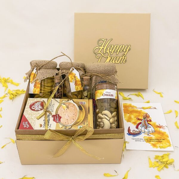 Yummy Onam Gifts Hamper box with Jaggery chips and banana chips - Image 3