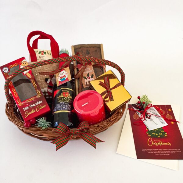 Christmas presents as a gift hamper With christmas cakes and greetings. - Image 4