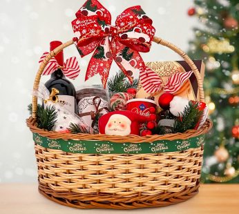 Sublime Christmas Gift Basket Stuffed With Chocolates, Cakes, And More