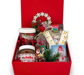 Christmas hamper includes Corporate christmas cards, Customized mug, Chocolate, Christmas candy and more