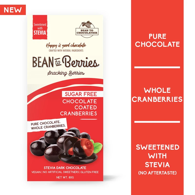 Bean To Berries Cranberries 80gm