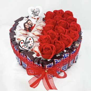 Hearty Chocolate Fevered handmade Valentine Day gift box  with Premium Chocolates