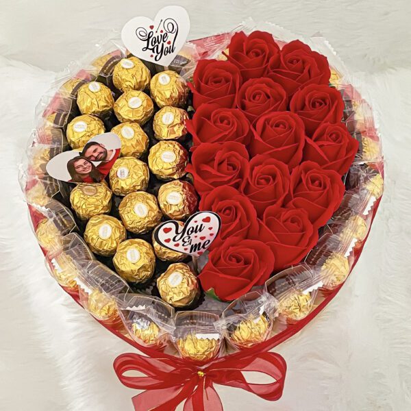 Coco Fill Valentines Day chocolate  Gift Box of Ferraro Rocher chocolates - Image 3