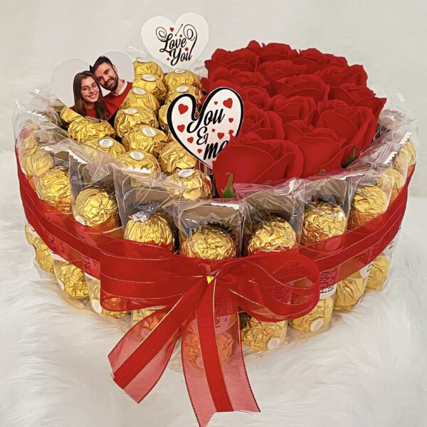 Coco Fill Valentines Day chocolate  Gift Box of Ferraro Rocher chocolates - Image 4