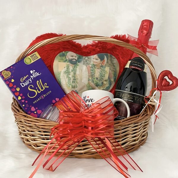 Charming valentine day gift for hubby with elegant heart pillow, chocolates, juice, mug, candle, and cards - Image 4