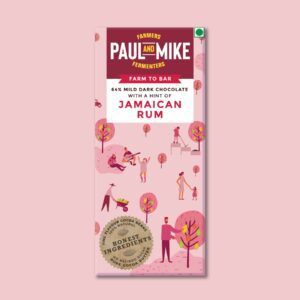 Paul And Mike 64% Vegan Dark Chocolate with Balkan Rose, 68 g