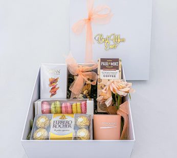 Useful Mothers day gift hamper on this mothers Day with Perfume | chocolates | Artificial flowers and Greeting cards