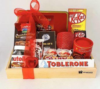 Vibrant Party Gift Hamper with yummy Snack, Drinks and More.