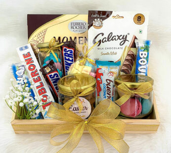 Chocolate fevered Easter combo gift box  full of exclusive chocolates and delicacies