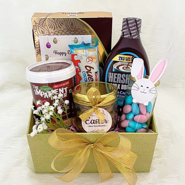 Blessed Bunny Easter Gift Hamper With Chocolates, Cookies, And Cake Mix - Image 3