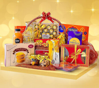Luxury bhai dooj gifts with Contains Chocolates and Greeting card
