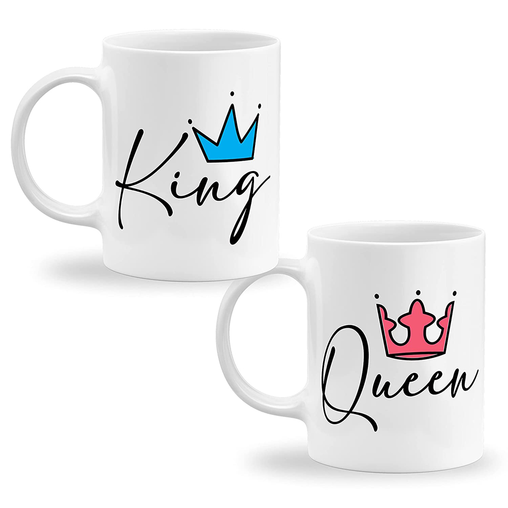 couple mug king queen