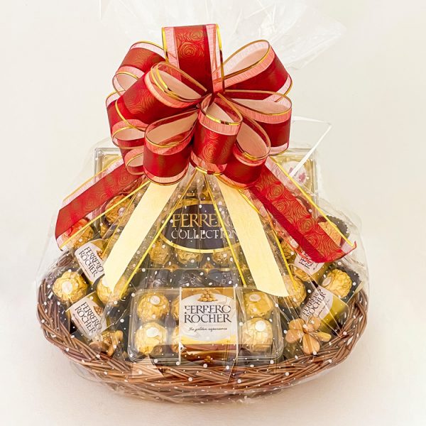 Delicious chocolate gifts for wife adorned with yummy Ferrero Rocher collections