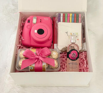 Captivating luxury gift box for wife with Instax mini 9 full set, perfume & more