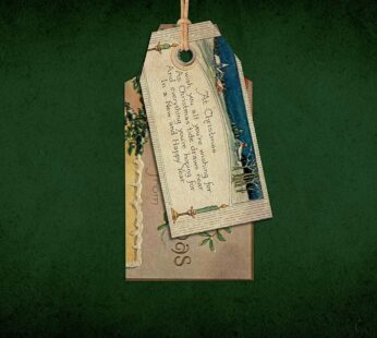 Decorative Double Layered Christmas Gift Tags (Set of 10, Size 5×2.5 in)