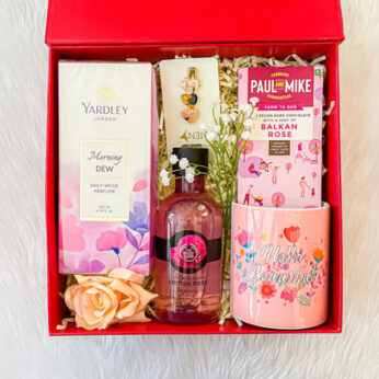 lovely best birthday gift for best friend girl with chocolates, perfumes, greetings