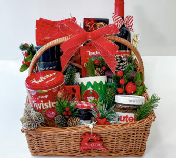 The 12 Days of Xmas Hamper With Chocolates, Wine, And Instant Coffee