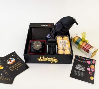 A stylish gift for boy on his birthday includes Sunglass, a watch, a wallet, and more