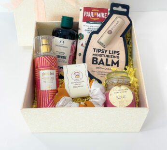 Nourish & Pamper Thank You Gift For Her With Self-Care Products, Scrunchies, And Scented Candle
