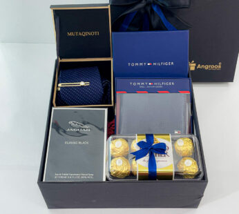 Cloud Nine Gift Hamper For Male Boss With Men’s Perfume, Chocolates, And Leather Accessories