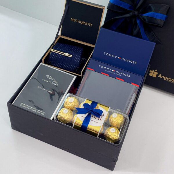 Exquisite gifts for Dad for fathers Day contains perfume, a wallet, and chocolate - Image 3