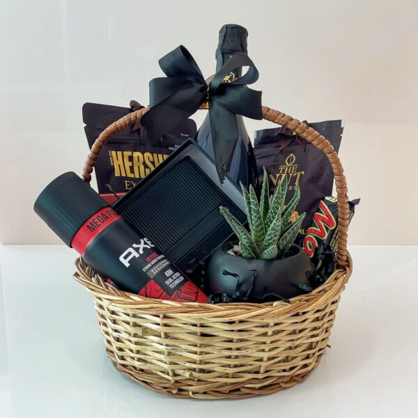 Stylish birthday gift hamper for young dad with perfume, a wallet, and chocolates - Image 2
