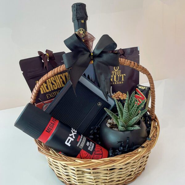 Stylish birthday gift hamper for young dad with perfume, a wallet, and chocolates - Image 4