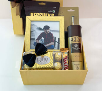 Ephemeral Essence Gift Hamper For Him With Parker Pen, Chocolates, Photo Frame, And More