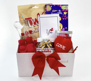 Love Extravaganza Valentine’s Day Gift Hamper With Chocolates, Love Drops Oil, And More