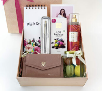 Desi Girl Women’s Day Gift Hamper With Clutch Wallet, Perfume, And More
