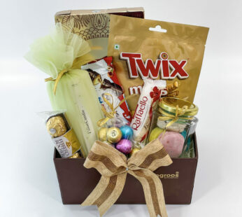 Celebrations Easter Gift Combo Pack With Chocolates, Macarons, Pillar Candle, And More