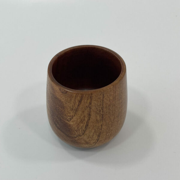 Set of 2 Kerala's traditional Wooden Mug for Authentic Beverages( 3 H x 2.5 W x 2.5 L inch ) - Image 2