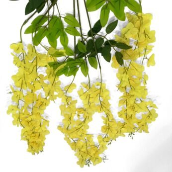 Yellow kanikonna flower ( Golden shower tree ) for Vishukani – Set of 4 Artificial Blooms