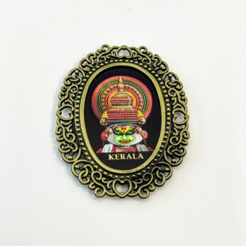 Five pieces of multi-colour fridge magnet Kathakali face (H 6.5 Cm, W 5Cm.)