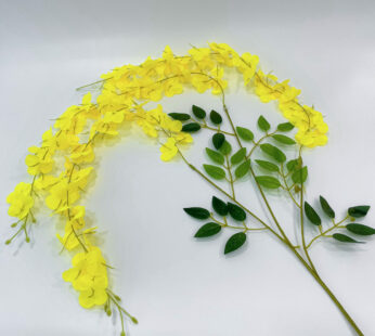 Yellow kanikonna flower ( Golden shower tree ) for Vishukani – Set of 4 Artificial Blooms