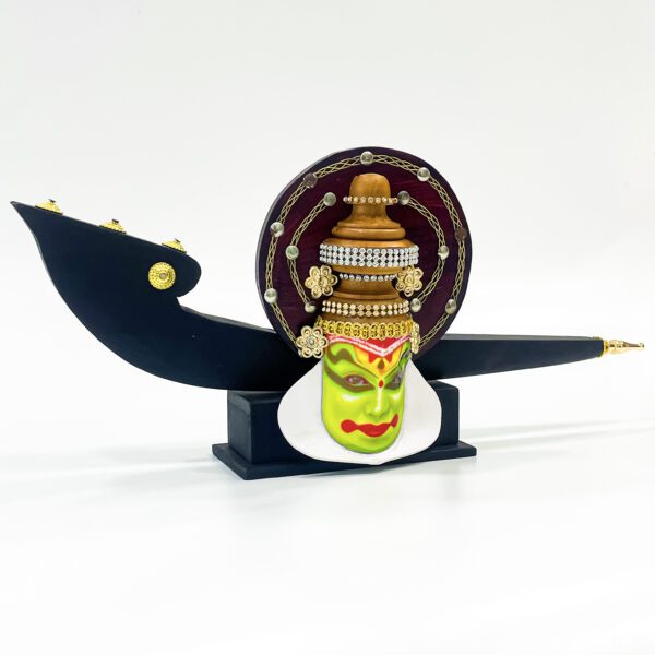 Magnificent 3D Kathakali head with traditional boat (15.5 x 7.5 Inches) - Image 3