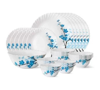 Larah By Borosil Mimosa Opalware Glass Dinner Set of 25-Pieces ( pack of 20 )