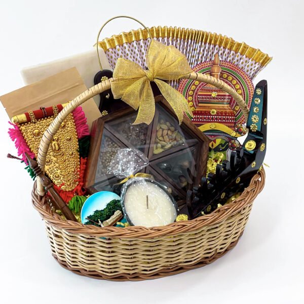 Traditional Kerala gift for men includes Kerala mundu, Kathakali head, and more - Image 3