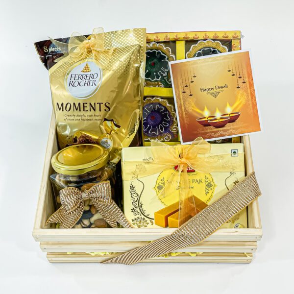 Delightful Diwali Gift Sets with Sweets, Mixed nuts bottle, Ferrero Rocher and More - Image 3