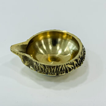 Eternal Glow Brass Diya Collection (H: 0.5 inches and W: 1.75 inches)