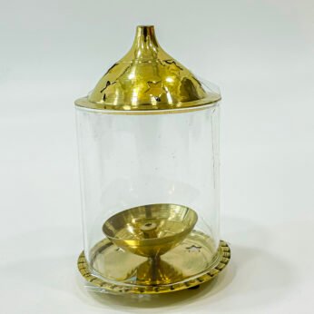 Brighten the happy light with our brass AKHAND Diya (H 4.5 x W 3 x L 3 inches).