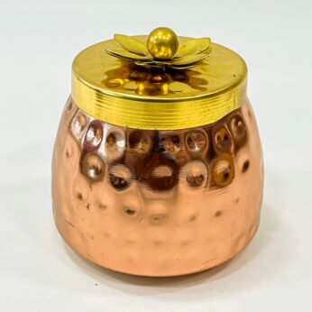 Decorative copper bowl for storing purposes (H 3.5 x W 3.75 x L 3.75 inches)