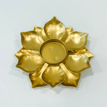 Stunning double-layer lotus candle holder (Height 0.5 inches x Width 4.75 inches)